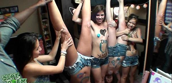  DareDorm - Dorm girls have some fun with paint